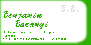 benjamin baranyi business card